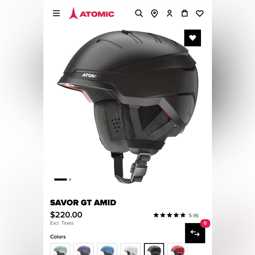 Atomic Savor GT Amid Black Ski Helmet